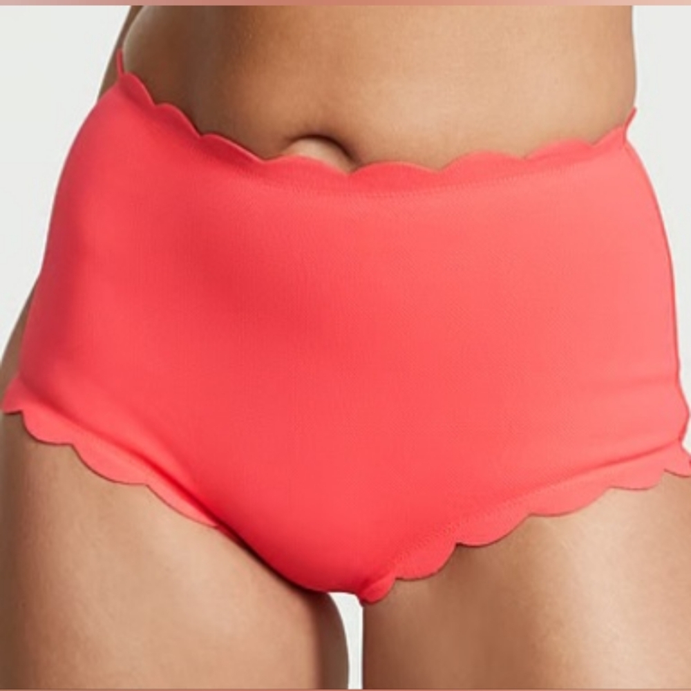 S VS Swim High Waist Boyshort Bikini Bottom Tropical Island Getaway - Picture 2 of 4